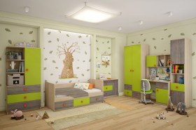 Детская комната Пуговка в Заринске - zarinsk.katalogmebeli.com | фото 1