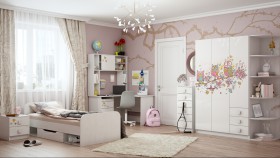 Детская комната Совушки (Белый/корпус Выбеленное дерево) в Заринске - zarinsk.katalogmebeli.com | фото 5