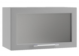 Гарда ПГС 600 шкаф верхний горизонтальный со стеклом (Белый патина/корпус Серый) в Заринске - zarinsk.katalogmebeli.com | фото