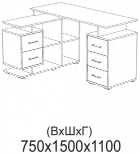 Компьютерный стол угловой СКМУ-3 белый в Заринске - zarinsk.katalogmebeli.com | фото 2