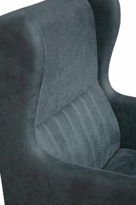 Кресло для отдыха "ЕвроМагнат" (замша дельта серо - синий)/осн. в Заринске - zarinsk.katalogmebeli.com | фото 3