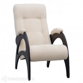 Кресло для отдыха Неаполь Модель 9 без лозы (Венге-эмаль/Ткань Ваниль Verona Vanilla) в Заринске - zarinsk.katalogmebeli.com | фото