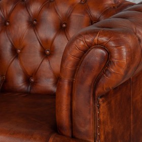 Кресло кожаное Лофт Честер-Нью (Коричневый, Рыжий) в Заринске - zarinsk.katalogmebeli.com | фото 4
