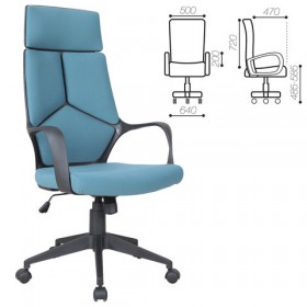 Кресло офисное BRABIX Prime EX-515 (голубая ткань) в Заринске - zarinsk.katalogmebeli.com | фото 1
