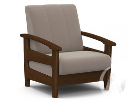 Кресло для отдыха Омега (орех лак/CATANIA COCOA) в Заринске - zarinsk.katalogmebeli.com | фото 1