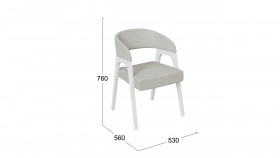 Кресло «Техас 1» (Белый матовый/Шенилл Estetica Moonstone №221) в Заринске - zarinsk.katalogmebeli.com | фото 2