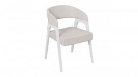 Кресло «Техас 1» (Белый матовый/Шенилл Estetica Vanille №220) в Заринске - zarinsk.katalogmebeli.com | фото