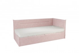 Кровать 0.9 Альба Тахта (Нежно-розовый велюр) в Заринске - zarinsk.katalogmebeli.com | фото