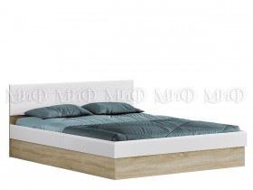 Кровать 1,4 спальня Фортуна (Дуб сонома/белый глянец) в Заринске - zarinsk.katalogmebeli.com | фото