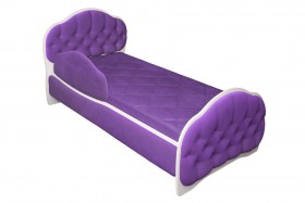 Кровать 160 Гармония 32 Фиолетовый (мягкий бортик) в Заринске - zarinsk.katalogmebeli.com | фото 1