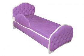 Кровать 160 Гармония 67 Светло-фиолетовый (мягкий бортик) в Заринске - zarinsk.katalogmebeli.com | фото