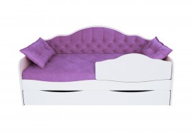 Кровать 170 серии Иллюзия Лайт 1 ящик 32 Фиолетовый (подушки) в Заринске - zarinsk.katalogmebeli.com | фото 1