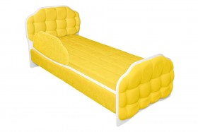 Кровать 180 Атлет 74 жёлтый (мягкий бортик) в Заринске - zarinsk.katalogmebeli.com | фото