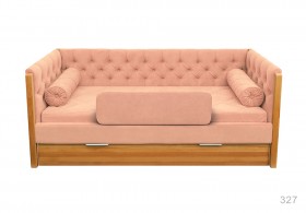 Кровать 180 серии Леди + ящик 15 Бледно-розовый (мягкий бортик/подушка валик) в Заринске - zarinsk.katalogmebeli.com | фото