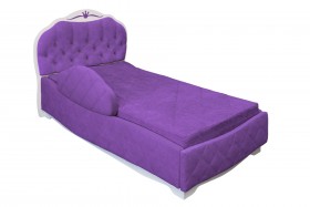 Кровать 190 Гармония Lux 32 Фиолетовый (мягкий бортик) в Заринске - zarinsk.katalogmebeli.com | фото