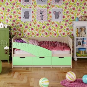 Кровать Бабочки 1,6м (Салат матовый) в Заринске - zarinsk.katalogmebeli.com | фото