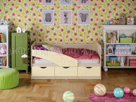 Кровать Бабочки 1,6м (Ваниль матовый) в Заринске - zarinsk.katalogmebeli.com | фото 1