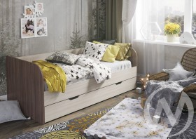 Кровать детская Балли 2-х уровневая (шимо темный/шимо светлый) в Заринске - zarinsk.katalogmebeli.com | фото 1