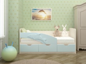 Кровать детская 1,6м Дельфин (Розовый металлик) в Заринске - zarinsk.katalogmebeli.com | фото