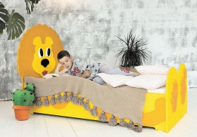 Кровать детская Лева 1.6 Желтый/Оранжевый в Заринске - zarinsk.katalogmebeli.com | фото