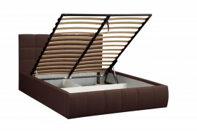 Кровать "Диана" ш. 1600 (Н=1010мм) (жаккард шоколад) в Заринске - zarinsk.katalogmebeli.com | фото 2