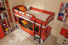 Кровать двухъярусная детская Автобус в Заринске - zarinsk.katalogmebeli.com | фото