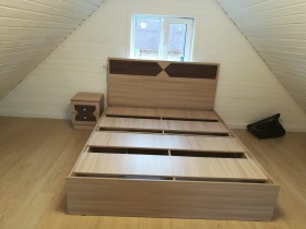 Кровать Николь 1.6 (Венге/Лиственница светлая) в Заринске - zarinsk.katalogmebeli.com | фото 2
