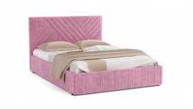 Кровать Гамма ш. 1400 (без основания для хранения) (велюр тенерифе розовый) в Заринске - zarinsk.katalogmebeli.com | фото