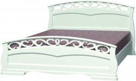 Кровать Грация-1 из массива сосны 1600*2000 Белый античный в Заринске - zarinsk.katalogmebeli.com | фото 5