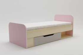 Кровать Грэйси 1650х750 (Розовый/Серый/корпус Клен) в Заринске - zarinsk.katalogmebeli.com | фото 2