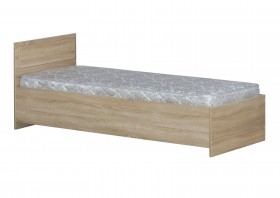 Кровать одинарная 800-2 без матраса (прямые спинки) Дуб Сонома в Заринске - zarinsk.katalogmebeli.com | фото