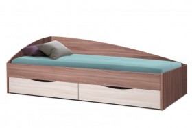 Кровать одинарная Фея-3 (асимметричная) в Заринске - zarinsk.katalogmebeli.com | фото