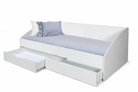 Кровать одинарная "Фея - 3" (симметричная) New/(белый / белый / ДВПО: белый) в Заринске - zarinsk.katalogmebeli.com | фото 3