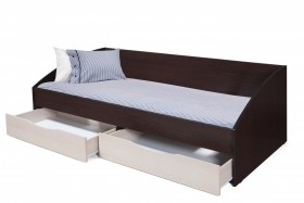 Кровать одинарная "Фея - 3" (симметричная) New (венге / вудлайн кремовый / ДВПО: белый) в Заринске - zarinsk.katalogmebeli.com | фото 3