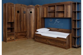 Кровать с 2-мя ящиками «Навигатор» (Дуб Каньон) в Заринске - zarinsk.katalogmebeli.com | фото 10