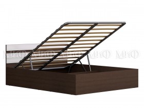 Кровать с подъемным механизмом Нэнси 1,4м (Венге/белый глянец) в Заринске - zarinsk.katalogmebeli.com | фото