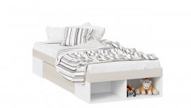 Кровать «Сканди» с ящиком Дуб Гарден/Белый в Заринске - zarinsk.katalogmebeli.com | фото 1