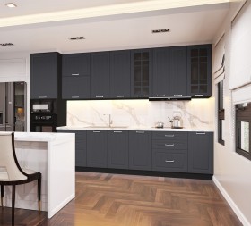 Кухонный гарнитур 1,8м Луксор высокие модули (Клен серый/корпус венге) в Заринске - zarinsk.katalogmebeli.com | фото