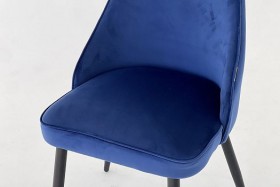 Набор стульев Милан 2 шт (синий велюр/белый) в Заринске - zarinsk.katalogmebeli.com | фото 5