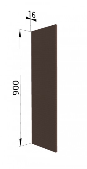 Панель торцевая ВП Квадро (для шкафа верхнего высокого) Шоколад кожа в Заринске - zarinsk.katalogmebeli.com | фото