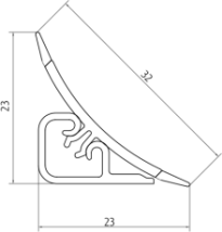 Плинтус LB-23, L=3000мм, умбрия темная в Заринске - zarinsk.katalogmebeli.com | фото 2