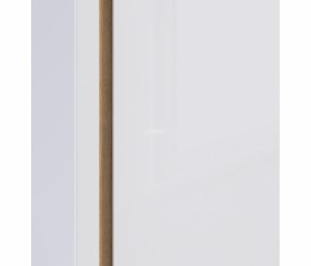 Веста СБ-2259 Шкаф 2х дверный с зеркалом Дуб Бунратти/Белый глянец в Заринске - zarinsk.katalogmebeli.com | фото 3