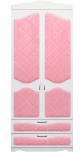 Шкаф 2-х створчатый с ящиками серии Иллюзия 36 Светло-розовый в Заринске - zarinsk.katalogmebeli.com | фото