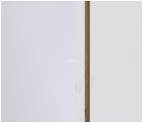 Веста СБ-2258 Шкаф 3х дверный с зеркалом Дуб Бунратти/Белый глянец в Заринске - zarinsk.katalogmebeli.com | фото 2