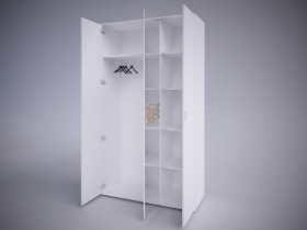 Шкаф для одежды 3-х дверный Селена EVO Белый Распродажа в Заринске - zarinsk.katalogmebeli.com | фото 3