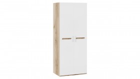 Шкаф для одежды с 2-мя дверями «Фьюжн» Дуб Делано/Белый глянец в Заринске - zarinsk.katalogmebeli.com | фото