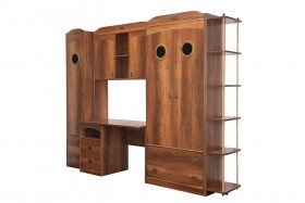 Шкаф комбинированный для одежды «Навигатор» (Дуб Каньон) в Заринске - zarinsk.katalogmebeli.com | фото 5
