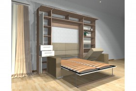 Шкаф-кровать с диваном Каролина в Заринске - zarinsk.katalogmebeli.com | фото 3