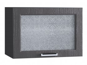 Шкаф верхний горизонтальный со стеклом 609, ШВГС 609 (Клен серый/корпус венге) в Заринске - zarinsk.katalogmebeli.com | фото