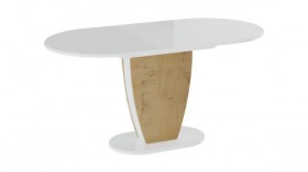 Стол обеденный «Монреаль» Тип 1 (Белый глянец/Бунратти) в Заринске - zarinsk.katalogmebeli.com | фото 2